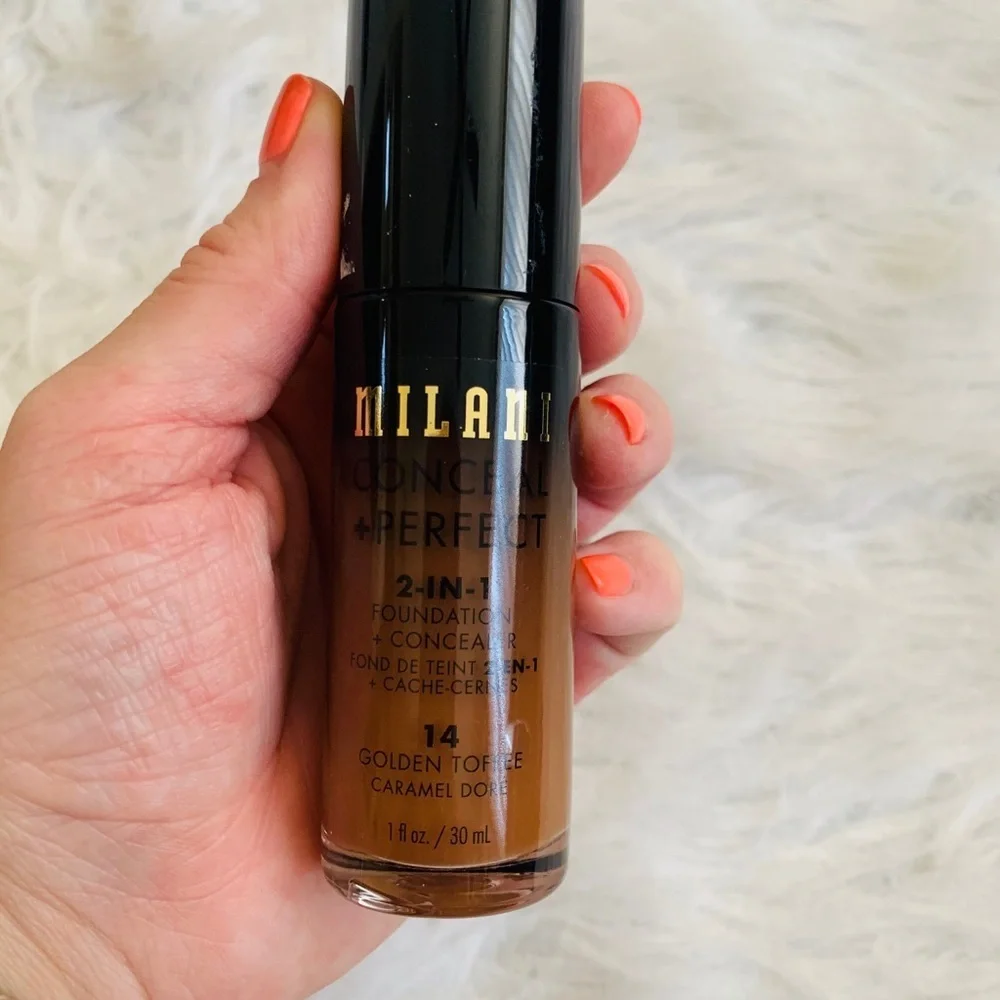🆕MILANI 2IN1 FOUNDATION+CONCEAL 14 GOLDEN TOFFEE